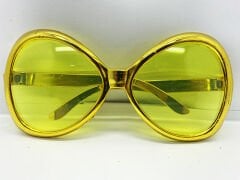 Altın Renk Yeşilçam Nostalji 80li Yıllar 90lı Yıllar Parti Gözlüğü  7x16 cm