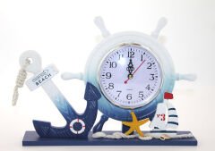 Ahşap Marin Dümenli Saat Model 1