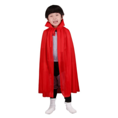 Kırmızı Renk Yakalı Pelerin Çocuk Boy 90 cm