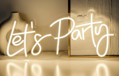 LET'S PARTY Yazılı Neon Led