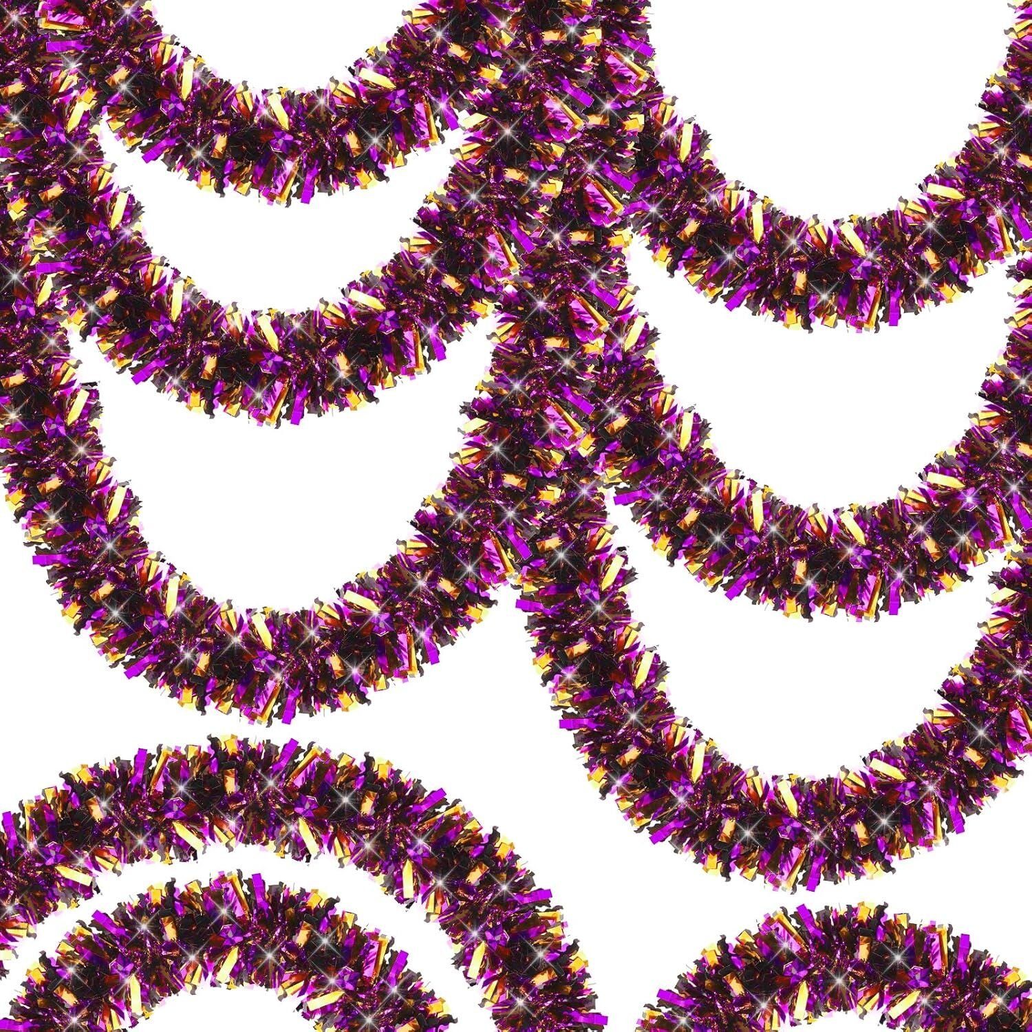 Mor Turuncu Garland Çift Renk Sim Süs