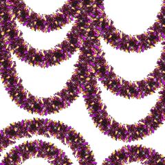 Mor Turuncu Garland Çift Renk Sim Süs