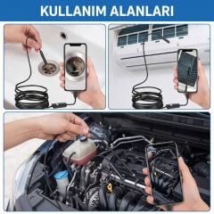 3 Metre Yılan Kamera - Android Destekli - LED Işıklı - IP67 Su Geçirmez