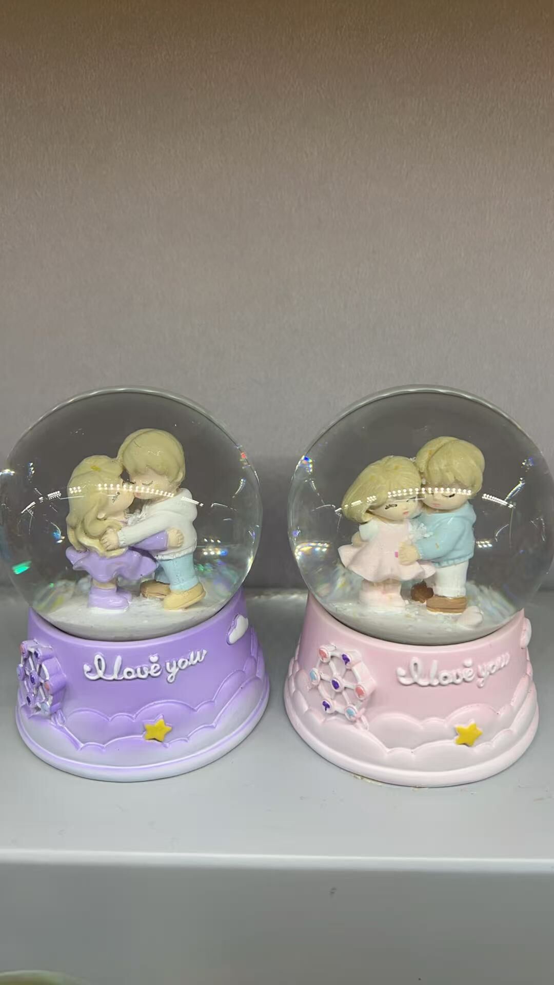 Işıklı Küçük Boy Kar Küresi 12 Adet