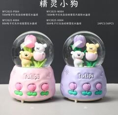 Işıklı Müzikli Püskürtmeli Büyük Boy Kar Küresi