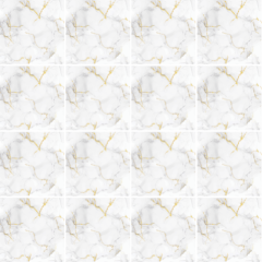 DecoHandy  Pvc Yer Karosu 30x30cm 4'lü Paket - Mermer Desenli Beyaz  0,36m2