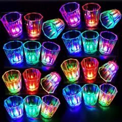 Renkli Led Parlayan Fiber Optik Bardak 1 Adet