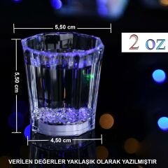 Renkli Led Parlayan Fiber Optik Bardak 1 Adet
