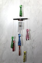 Ahşap Zürafalı Rüzgar Çanı