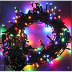 10 Metre 100 Led Boncuk Lamba RGB Işık Siyah Kablo