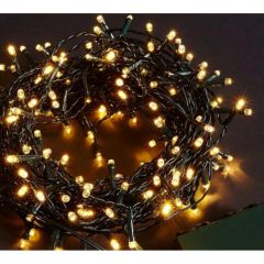 10 Metre 100 Led Boncuk Lamba Gün Işığı Siyah Kablo