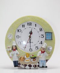 Aşçı Tasarımlı Polyester Duvar Saati Model 5