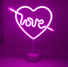 Kalp İçinde Love Neon Led