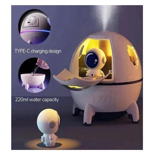 Buhardanlıklı Astronot Şarjlı Masa Lambası