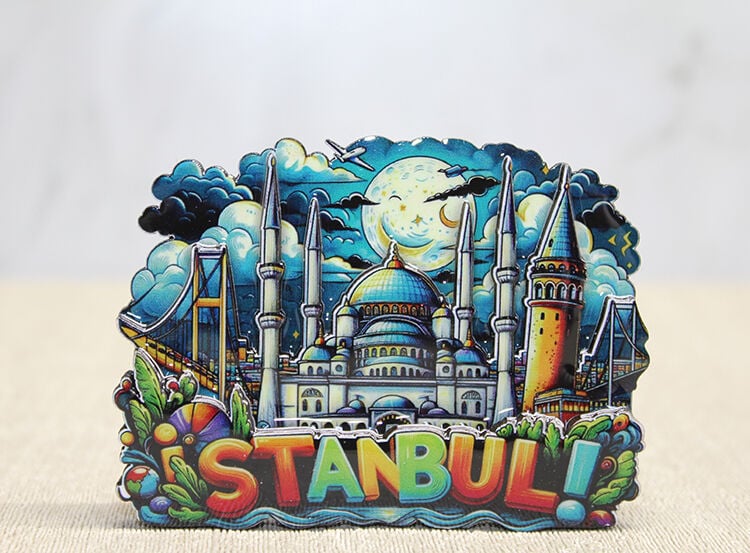 Ahşap İstanbul Temalı Magnet Alk4597