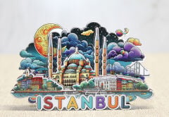 Ahşap İstanbul Temalı Magnet Alk4599