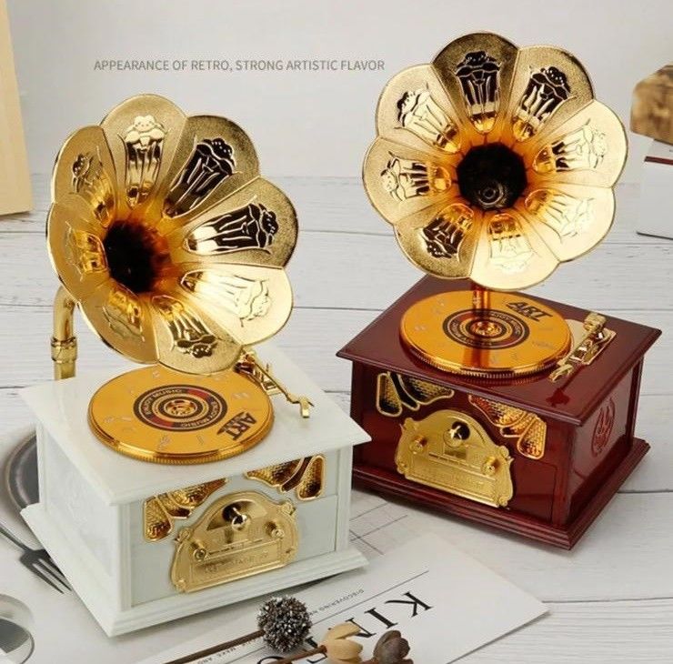 Gramofonlu Müzik Kutusu Büyük Boy