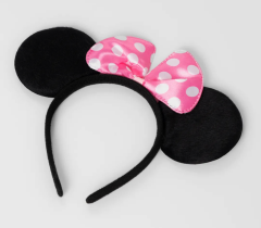 Pembe Fiyonklu Minnie Mouse Tacı Mini Kulak