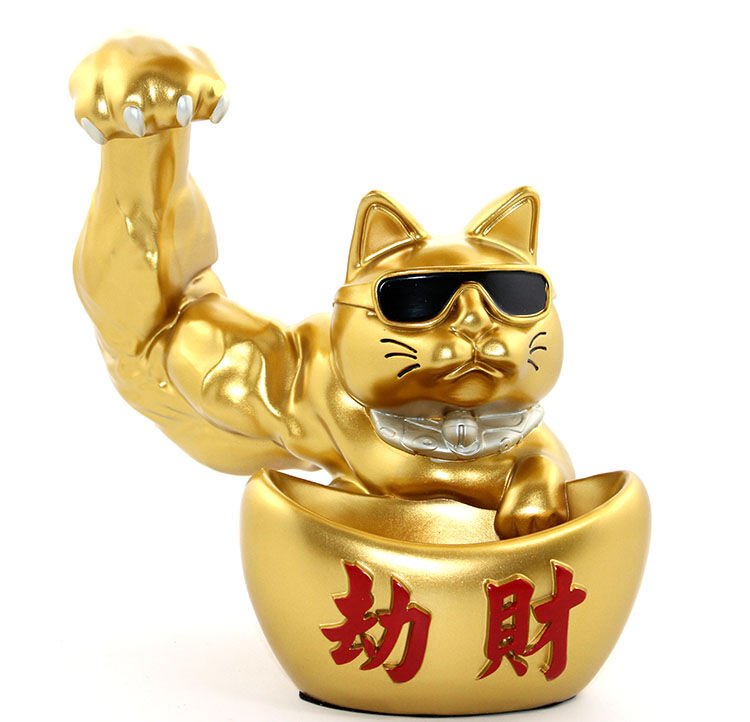 Polyester Şanslı Kedi Figürü Model 1