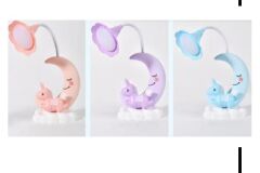 Boynuzlu At ve Ay Tasarımlı Şarjlı Masa Lambası