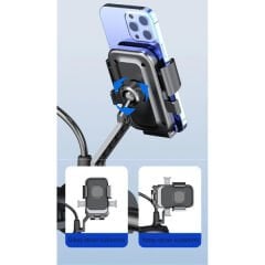 360° Dikiz Aynası Bisiklet Motosiklet Telefon Tutucu
