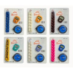 Tesbihli Ve Kıble Pusulalı Yüzük Zikirmatik Seti