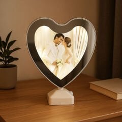 Led Işıklı Kalpli Sihirli Ayna