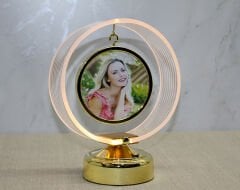 Kişiye Özel Fotoğraf Alanlı Yuvarlak Led Çerçeve