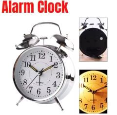 Metal Alarımlı ışıklı sesiz çalışan çalar saat