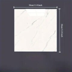 Beyaz Mermer Desenli Alüminyum Plastik Duvar Sticker (30x30)