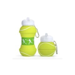 Tenis Topu Tasarımlı Akordiyon Su Şişesi