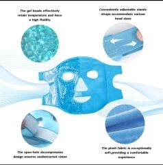 Buz Jel Toplar Termojel Yüz Maskesi, Soğuk ve Sıcak Terapi Yüz Maskesi