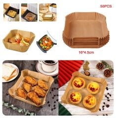 Büyük Boy Air Fryer Fritöz Pişirme Kağıdı 50 Adet