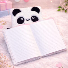 Panda Tasarımlı Peluş Defter