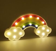 Rengarenk Gökkuşağı Bulut Led Işıklı Gece Lambası