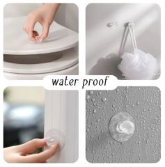 Büyük Boy Çok Amaçlı Yapışkan Kristal Tutacak Kulp 4 Adet