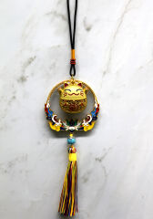 Renkli Püsküllü Şans Kedisi Feng Shui Askılık Alk4452