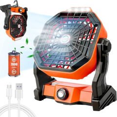 Mini Şarjlı Ledli Kare Fan