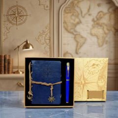 Pusula Defter Ve Tükenmez Kalem Set