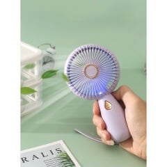 Minimalist Tasarım Işıklı Şarjlı El Fanı