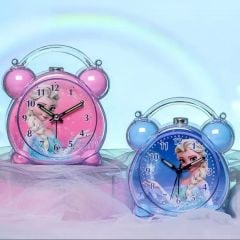 Frozen Elsa Dekoratif Masa Saati Sessiz Ve Işıklı