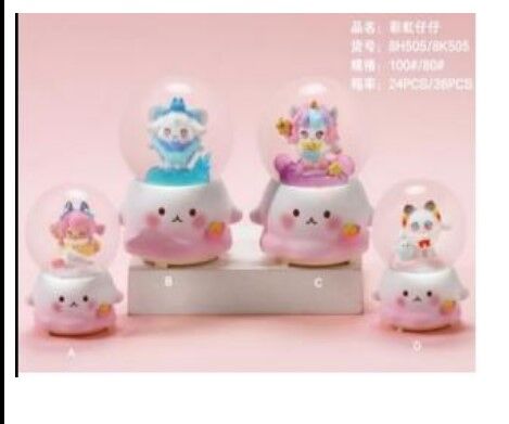 Karakterli Işıklı Müzikli Püskürtmeli Büyük Boy Kar Küresi