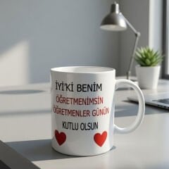 Öğretmene Hediye Kupa Bardak