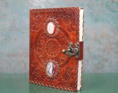 Taşlı Deri Defter Model 9