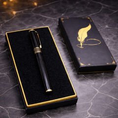 Siyah Desenli Metal Kalem