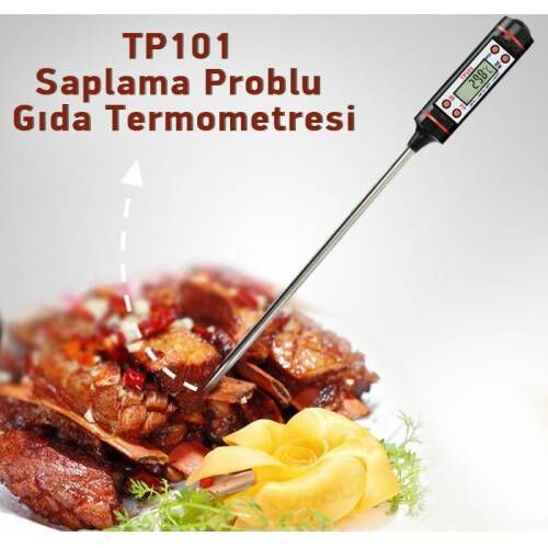 Dijital Mutfak ve Gıda Termometresi - Hassas Ölçüm - Paslanmaz Çelik - Daldırmalı Model - Saklama Kutulu