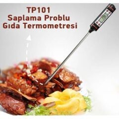 Dijital Mutfak ve Gıda Termometresi - Hassas Ölçüm - Paslanmaz Çelik - Daldırmalı Model - Saklama Kutulu