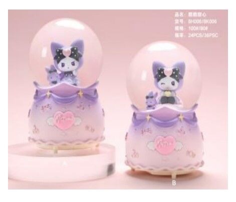 Karakterli Işıklı Müzikli Püskürtmeli Büyük Boy Kar Küresi