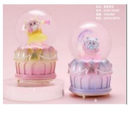 Karakterli Işıklı Müzikli Püskürtmeli Büyük Boy Kar Küresi