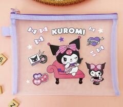 Karakterli Şeffaf Kırtasiye Çantası 10 Adet